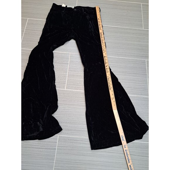 NEW Wrangler Retro Women's Velvet Black Hi Rise Flare Pants 31X36 New Tags XL - Picture 11 of 11
